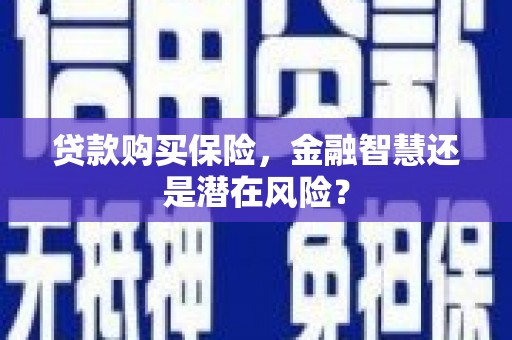 资溪贷款购买保险，金融智慧还是潜在风险？