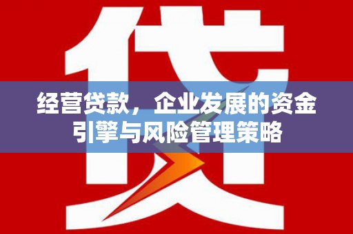资溪经营贷款，企业发展的资金引擎与风险管理策略