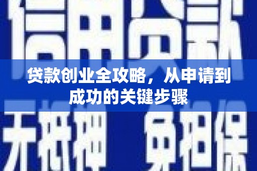 资溪贷款创业全攻略，从申请到成功的关键步骤