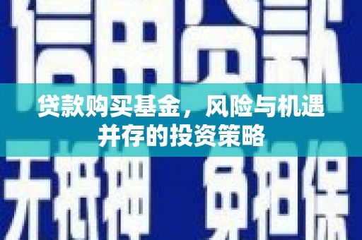 资溪贷款购买基金，风险与机遇并存的投资策略