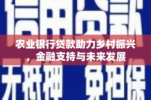 资溪农业银行贷款助力乡村振兴，金融支持与未来发展