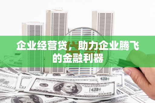 资溪企业经营贷，助力企业腾飞的金融利器