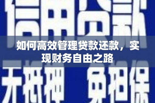 资溪如何高效管理贷款还款，实现财务自由之路