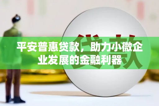 资溪平安普惠贷款，助力小微企业发展的金融利器