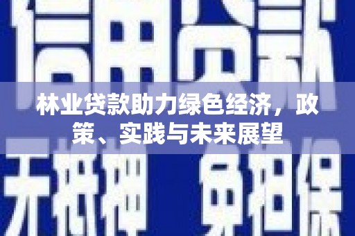 资溪林业贷款助力绿色经济，政策、实践与未来展望