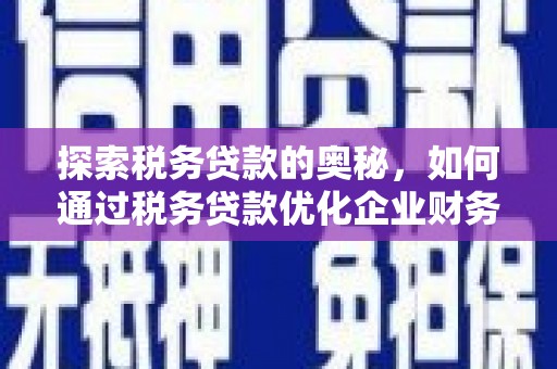 资溪探索税务贷款的奥秘，如何通过税务贷款优化企业财务