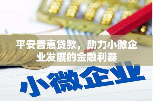 资溪平安普惠贷款，助力小微企业发展的金融利器