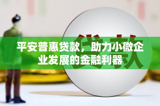 资溪平安普惠贷款，助力小微企业发展的金融利器